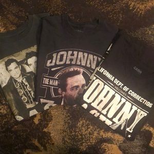 Set of three Johnny Cash shirts